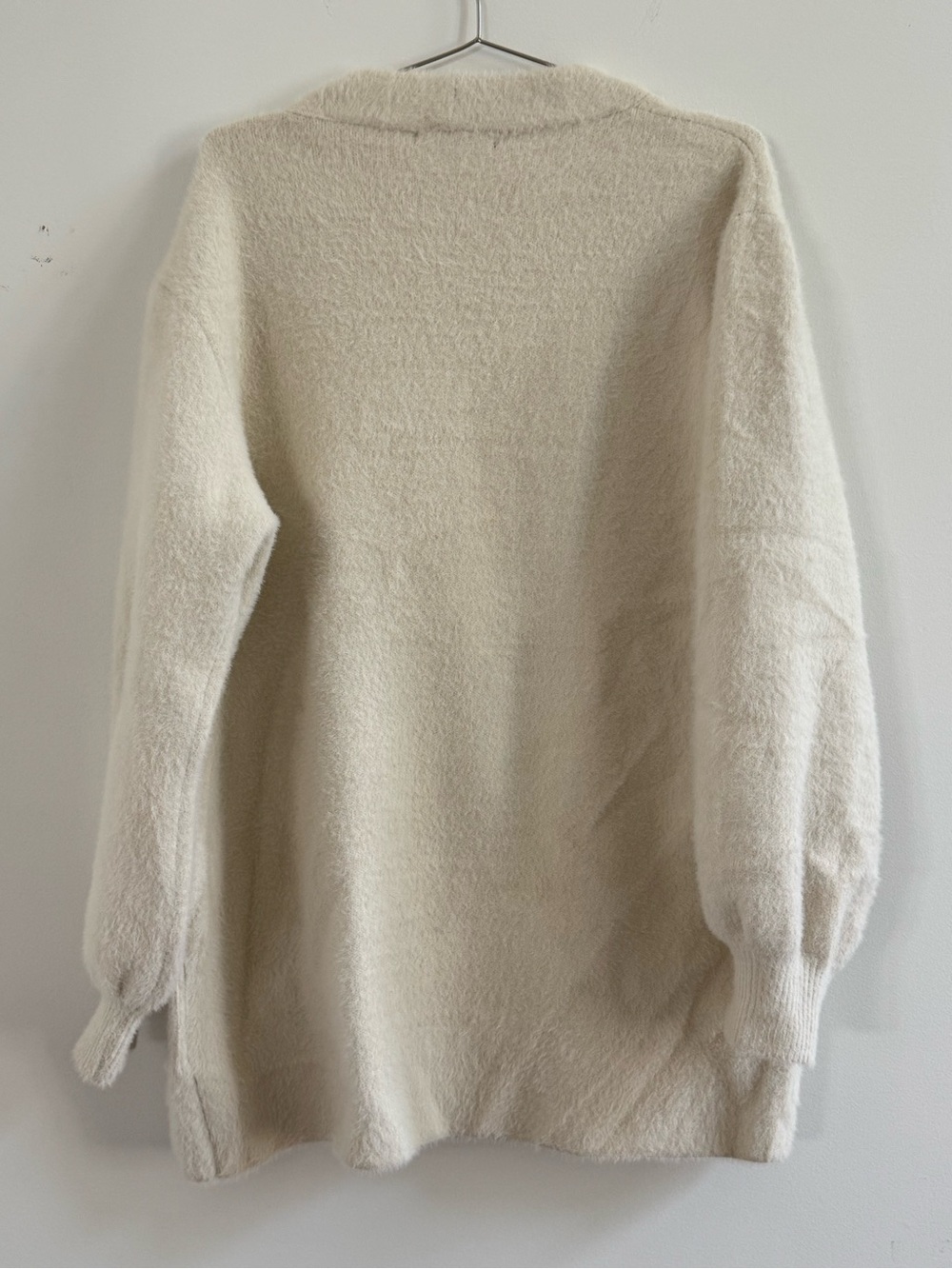 Dynamite Cream Oversized Fuzzy Button Cardigan - Picture 6 of 7